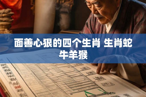 面善心狠的四个生肖 生肖蛇牛羊猴 面善心狠的四个生肖 生肖蛇牛羊猴