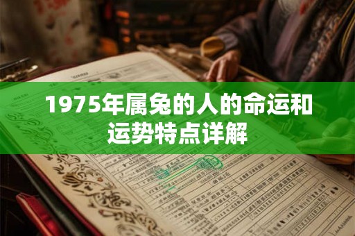 1975年属兔的人的命运和运势特点详解