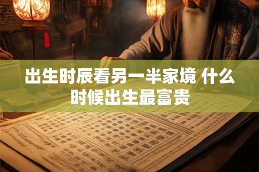 出生时辰看另一半家境 什么时候出生最富贵 出生时辰看另一半家境 什么时候出生最富贵