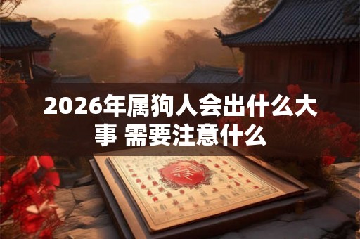 2026年属狗人会出什么大事 需要注意什么 2026年属狗人会出什么大事 需要注意什么