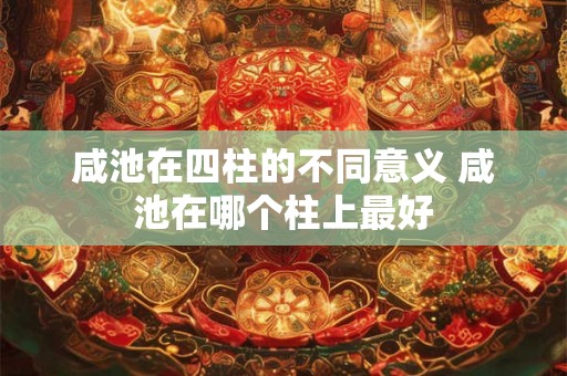 咸池在四柱的不同意义 咸池在哪个柱上最好 咸池在四柱的不同意义 咸池在哪个柱上最好