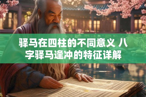 驿马在四柱的不同意义 八字驿马逢冲的特征详解 驿马在四柱的不同意义 八字驿马逢冲的特征详解