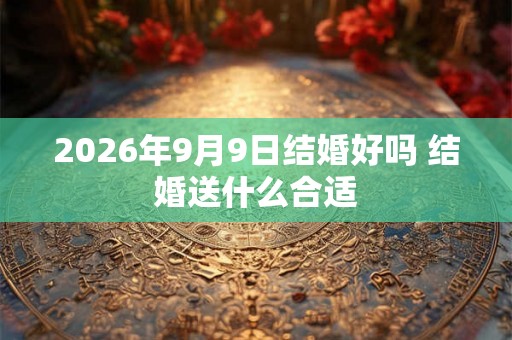 2026年9月9日结婚好吗 结婚送什么合适