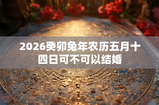2026癸卯兔年农历五月十四日可不可以结婚 2026癸卯兔年农历五月十四日可不可以结婚