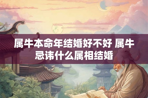 属牛本命年结婚好不好 属牛忌讳什么属相结婚 属牛本命年结婚好不好 属牛忌讳什么属相结婚