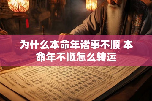 为什么本命年诸事不顺 本命年不顺怎么转运