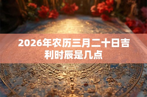 2026年农历三月二十日吉利时辰是几点 2026年农历三月二十日吉利时辰是几点