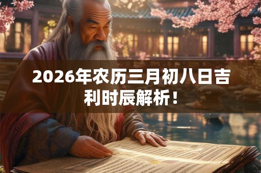 2026年农历三月初八日吉利时辰解析! 2026年农历三月初八日吉利时辰解析!