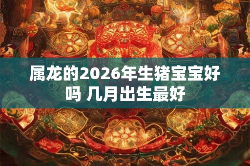 属龙的2026年生猪宝宝好吗 几月出生最好 属龙的2026年生猪宝宝好吗 几月出生最好