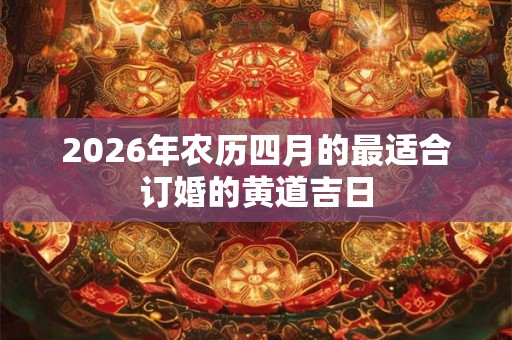 2026年农历四月的最适合订婚的黄道吉日 2026年农历四月的最适合订婚的黄道吉日