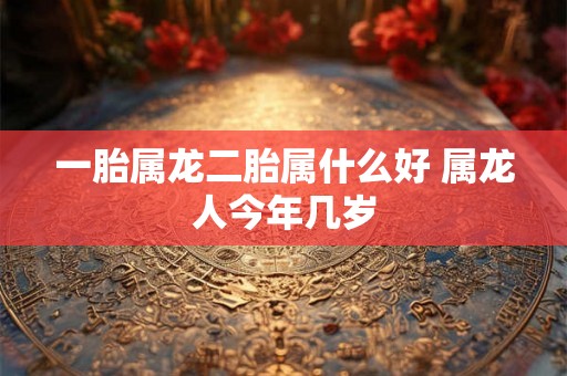 一胎属龙二胎属什么好 属龙人今年几岁