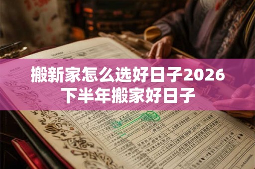 搬新家怎么选好日子2026下半年搬家好日子 搬新家怎么选好日子2026下半年搬家好日子