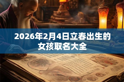 2026年2月4日立春出生的女孩取名大全