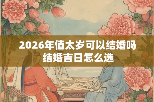 2026年值太岁可以结婚吗 结婚吉日怎么选