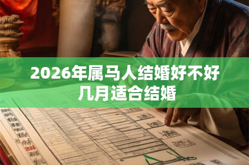 2026年属马人结婚好不好 几月适合结婚