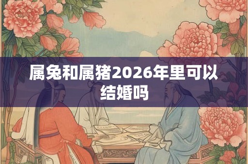 属兔和属猪2026年里可以结婚吗