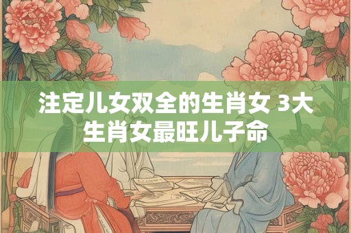 注定儿女双全的生肖女 3大生肖女最旺儿子命 注定儿女双全的生肖女 3大生肖女最旺儿子命