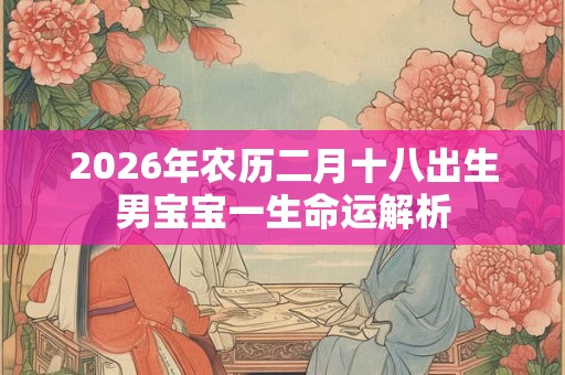 2026年农历二月十八出生男宝宝一生命运解析 2026年农历二月十八出生男宝宝一生命运解析
