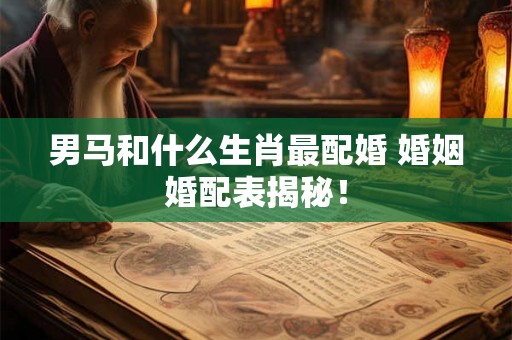 男马和什么生肖最配婚 婚姻婚配表揭秘! 男马和什么生肖最配婚 婚姻婚配表揭秘!