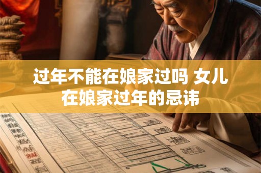 过年不能在娘家过吗 女儿在娘家过年的忌讳