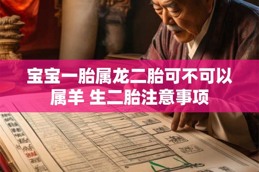 宝宝一胎属龙二胎可不可以属羊 生二胎注意事项 宝宝一胎属龙二胎可不可以属羊 生二胎注意事项