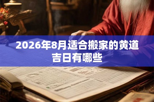 2026年8月适合搬家的黄道吉日有哪些 2026年8月适合搬家的黄道吉日有哪些