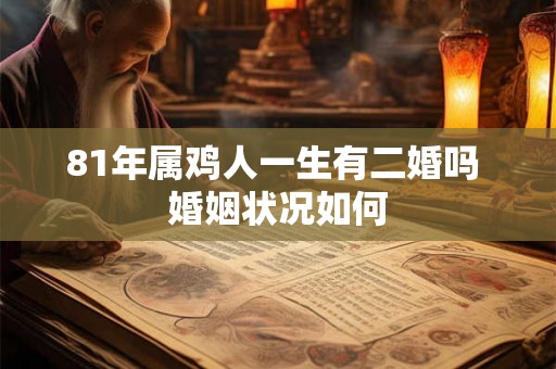 81年属鸡人一生有二婚吗 婚姻状况如何 81年属鸡人一生有二婚吗 婚姻状况如何