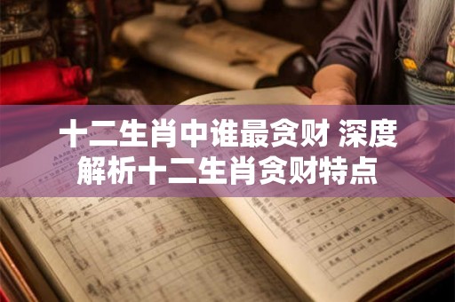 十二生肖中谁最贪财 深度解析十二生肖贪财特点 十二生肖中谁最贪财 深度解析十二生肖贪财特点