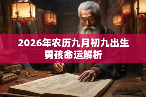 2026年农历九月初九出生男孩命运解析