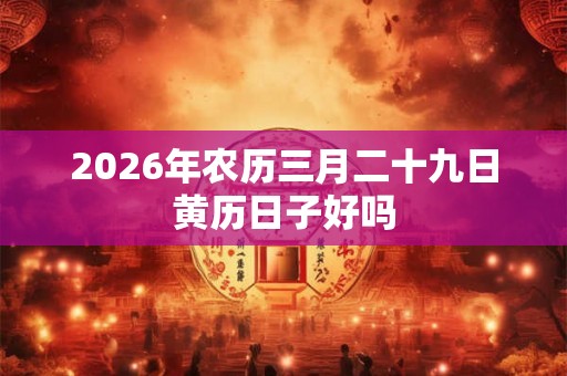 2026年农历三月二十九日黄历日子好吗 2026年农历三月二十九日黄历日子好吗