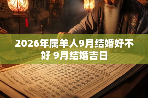 2026年属羊人9月结婚好不好 9月结婚吉日