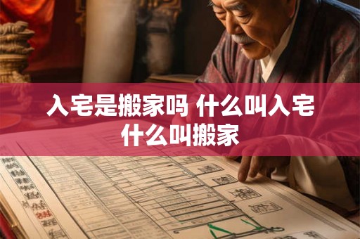 入宅是搬家吗 什么叫入宅什么叫搬家 入宅是搬家吗 什么叫入宅什么叫搬家
