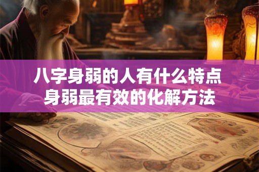 八字身弱的人有什么特点 身弱最有效的化解方法