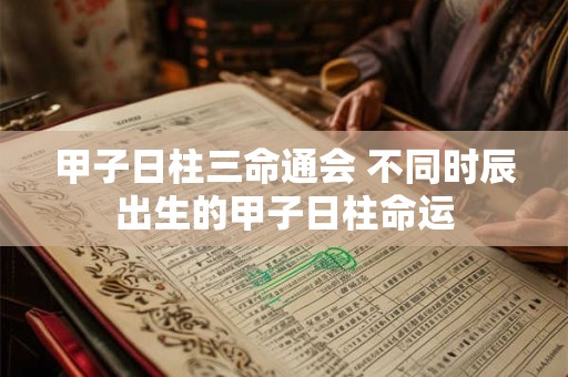 甲子日柱三命通会 不同时辰出生的甲子日柱命运 甲子日柱三命通会 不同时辰出生的甲子日柱命运