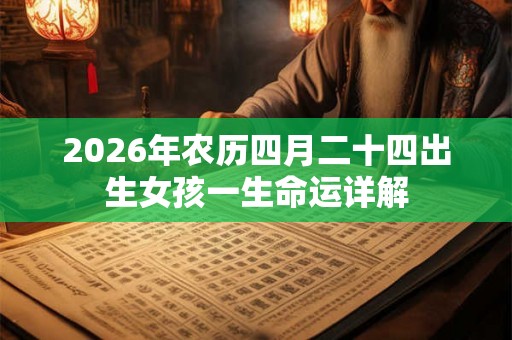 2026年农历四月二十四出生女孩一生命运详解 2026年农历四月二十四出生女孩一生命运详解