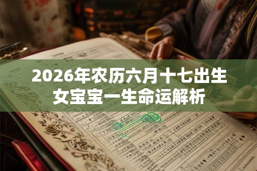 2026年农历六月十七出生女宝宝一生命运解析 2026年农历六月十七出生女宝宝一生命运解析