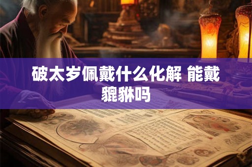 破太岁佩戴什么化解 能戴貔貅吗