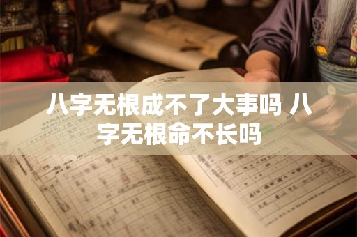 八字无根成不了大事吗 八字无根命不长吗 八字无根成不了大事吗 八字无根命不长吗