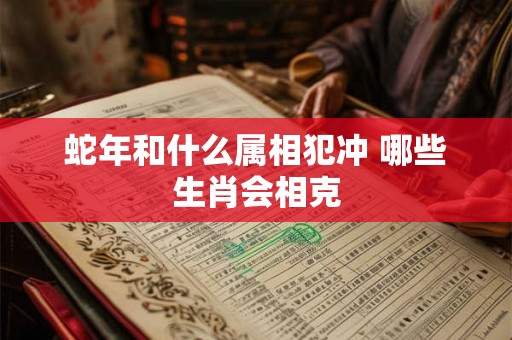蛇年和什么属相犯冲 哪些生肖会相克 蛇年和什么属相犯冲 哪些生肖会相克