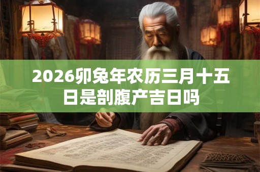2026卯兔年农历三月十五日是剖腹产吉日吗 2026卯兔年农历三月十五日是剖腹产吉日吗