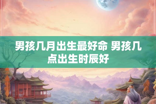 男孩几月出生最好命 男孩几点出生时辰好 男孩几月出生最好命 男孩几点出生时辰好