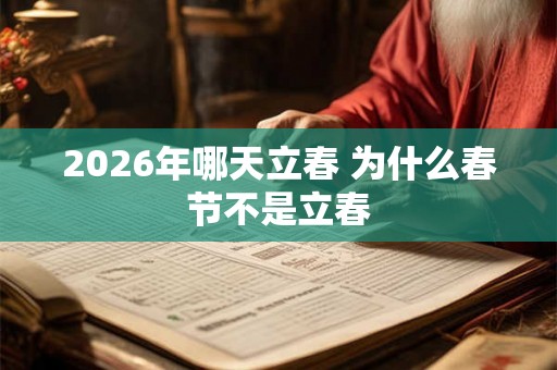 2026年哪天立春 为什么春节不是立春