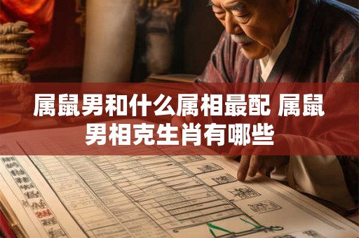 属鼠男和什么属相最配 属鼠男相克生肖有哪些