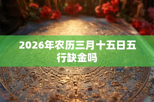 2026年农历三月十五日五行缺金吗 2026年农历三月十五日五行缺金吗