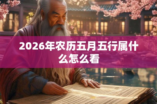 2026年农历五月五行属什么怎么看 2026年农历五月五行属什么怎么看