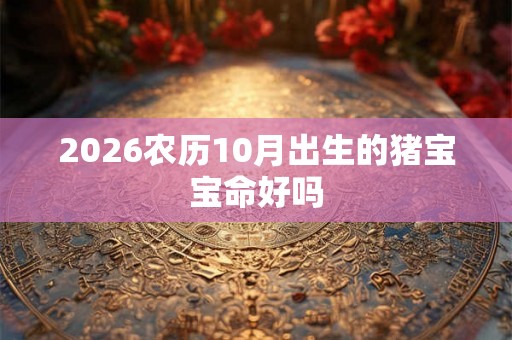 2026农历10月出生的猪宝宝命好吗 2026农历10月出生的猪宝宝命好吗