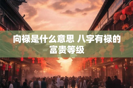 向禄是什么意思 八字有禄的富贵等级 向禄是什么意思 八字有禄的富贵等级