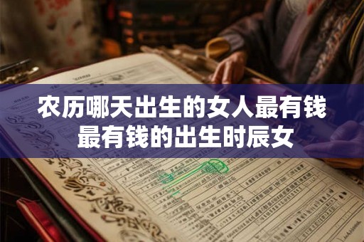 农历哪天出生的女人最有钱 最有钱的出生时辰女 农历哪天出生的女人最有钱 最有钱的出生时辰女