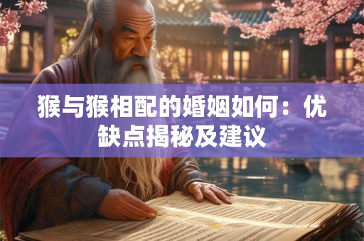 猴与猴相配的婚姻如何:优缺点揭秘及建议 猴与猴相配的婚姻如何:优缺点揭秘及建议