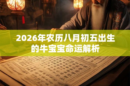 2026年农历八月初五出生的牛宝宝命运解析 2026年农历八月初五出生的牛宝宝命运解析